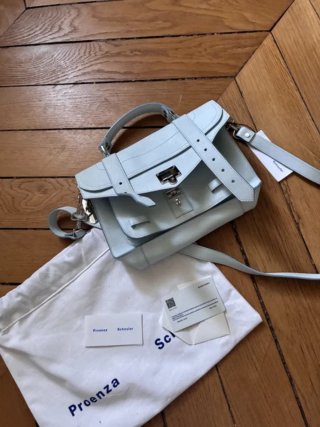 Proenza Schouler PS1 Bolso Cuero Azul Claro