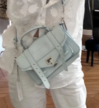 Proenza Schouler PS1 Bolso Cuero Azul Claro