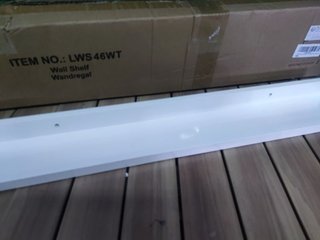 SONGMICS LWS46WT Estante de Pared, Estante Flotante, 110 cm