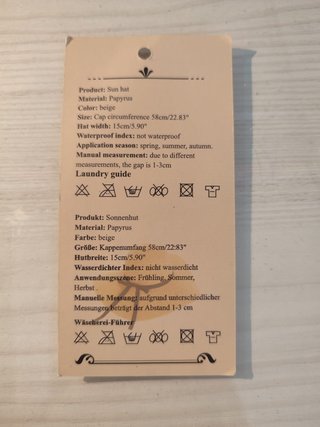 Cappello da sole per donna - taglia 58