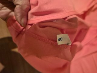Camisón largo rosa con encaje