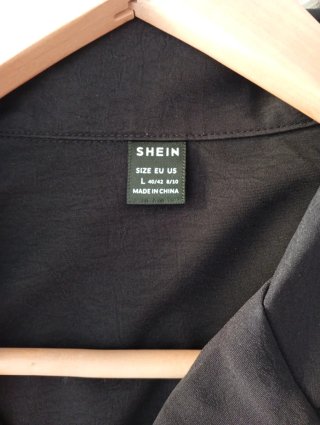 Vestido Midi Negro Estilo Blazer SHEIN Talla L