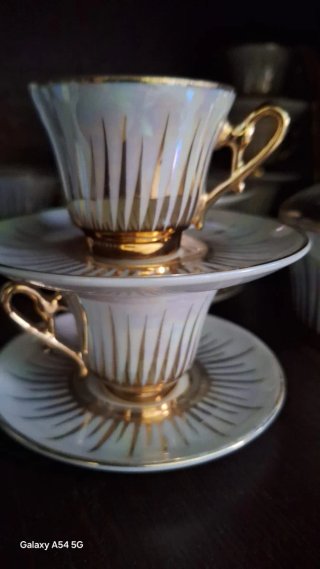 Juego de café 12 tazas + lechera y azucarero