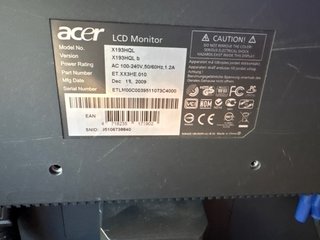 Completo sistema Compaq + monitor Acer 19” + accessori