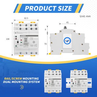 Interruptor de Transferencia Automática ATS 4P 63A