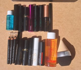 Set mini make-up occhi Clarins, YSL, Lancôme, Pupa