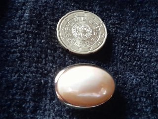 Pendientes con perla majorica. Chapados en oro 18k