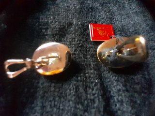 Pendientes con perla majorica. Chapados en oro 18k