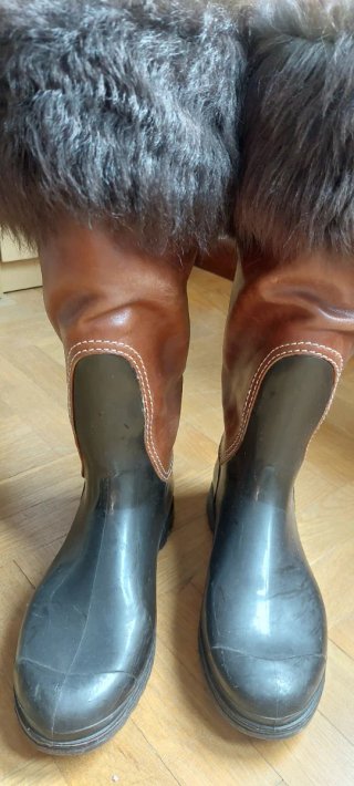 Botas altas piel, goma y pelo