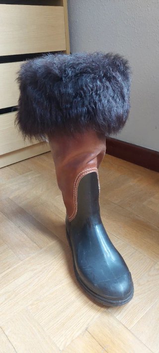 Botas altas piel, goma y pelo