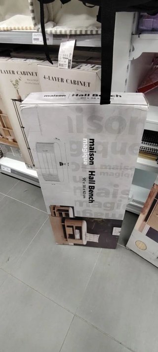 Panca scarpiera Maison in metallo e legno