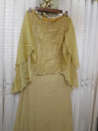Vestido elegante dorado para bodas