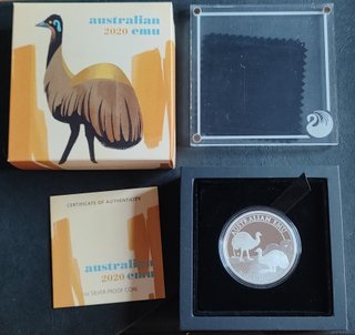 Australia 1$ 2020 Emu Proof 1oz Plata