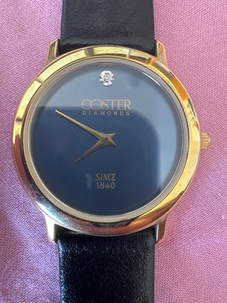 Reloj Coster Diamonds Negro/Dorado