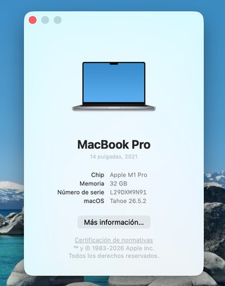MacBook Pro 14' M1 Pro 32GB RAM | 1TB SSD | Argento