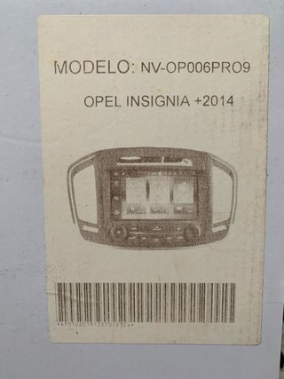 Radio GPS Navisson Opel Insignia  año 2017