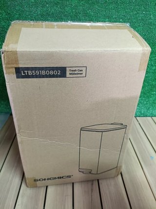 SONGMICS 8 L Cubo Basura Compacta, con Pedal