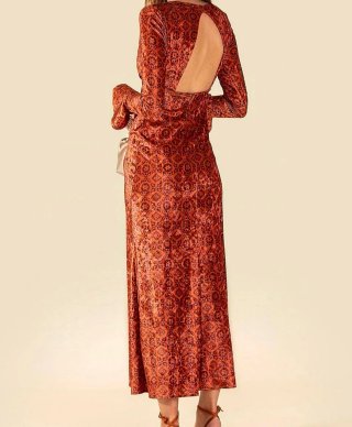 Vestido terciopelo espalda abierta