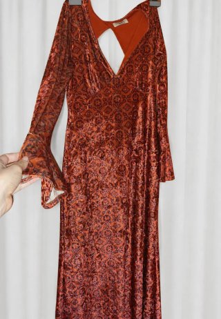 Vestido terciopelo espalda abierta