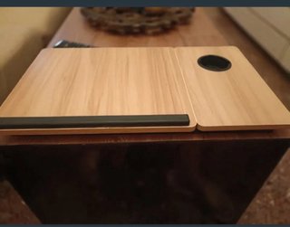 Mesa auxiliar madera y metal