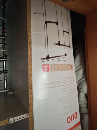 Perchero doble extensible