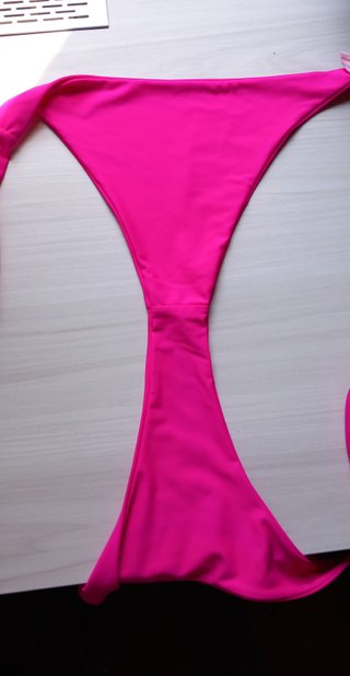 Bikini push up fucsia con volantes talla M nuevo