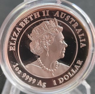 Australia 1$ 2023 Plata 1 Oz Conejo Lunar High Rel