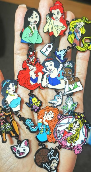 10 Broches Metal Princesas Disney