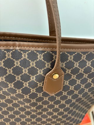 Bolso Shopper Estampado Marrón