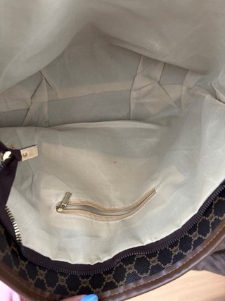Bolso Shopper Estampado Marrón