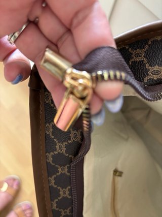 Bolso Shopper Estampado Marrón