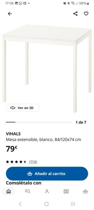 Tavolo da cucina estensibile Vihals Ikea 84/120x74cm