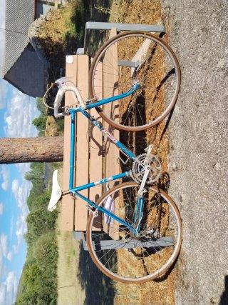 Bicicleta de carretera azul