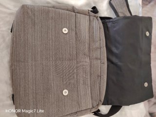 Borsa porta documenti Malesci grigio/nera