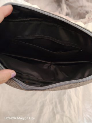Borsa porta documenti Malesci grigio/nera
