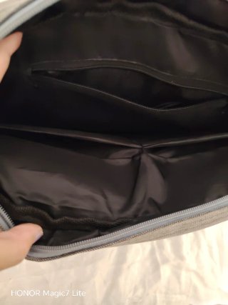 Borsa porta documenti Malesci grigio/nera