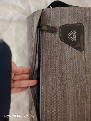 Borsa porta documenti Malesci grigio/nera