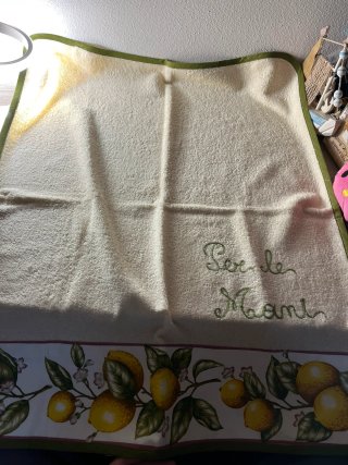 Set asciugapiatti e asciugamani limoni