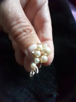 Pendientes bañados en oro con Perlas majoricas.