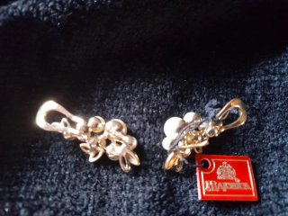 Pendientes bañados en oro con Perlas majoricas.