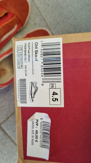 Zapatillas Vans Talla 36 Naranjas