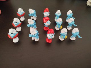 Lote 6 Figuras Pitufos Natillas
