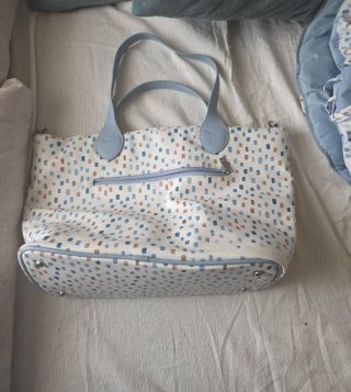 Saco Carro Invierno Mayoral Estampado Azul y Bolso