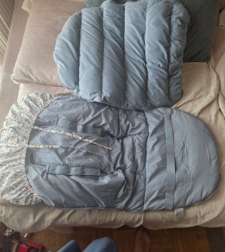 Saco Carro Invierno Mayoral Estampado Azul y Bolso