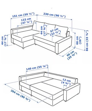 Divano letto IKEA con spazio di archiviazione