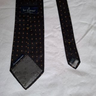 Cravatta vintage nera La Corona Roma