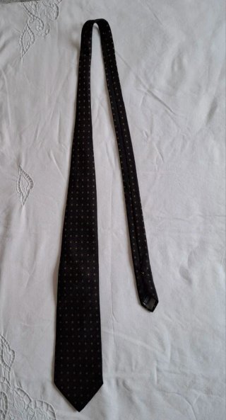 Cravatta vintage nera La Corona Roma