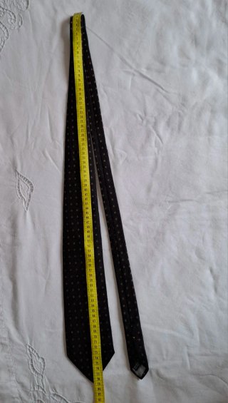 Cravatta vintage nera La Corona Roma