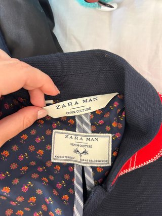 Blazer Zara Man Azul Marino
