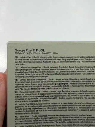 Google Pixel 11 Pro XL 256GB Oliva - SIGILLATO!